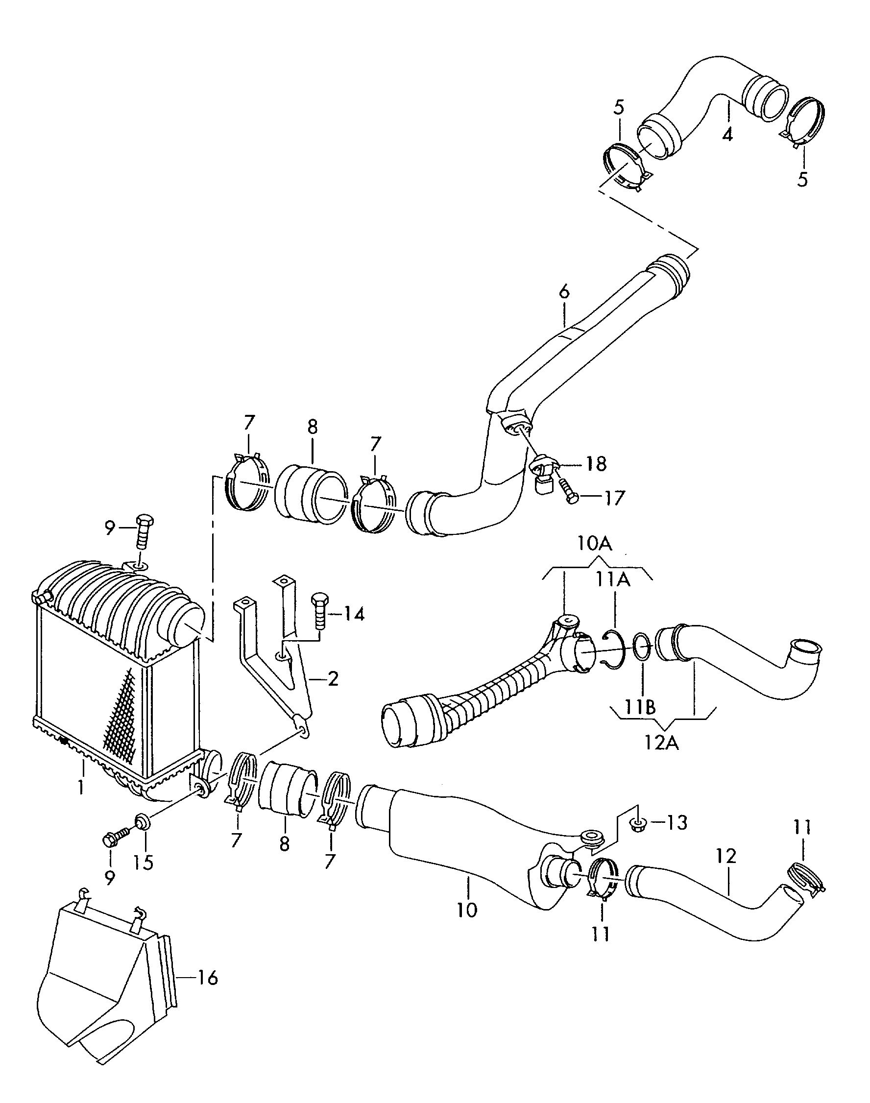 VAG 1J0 145 828 B - Pūtes sistēmas gaisa caurule ps1.lv