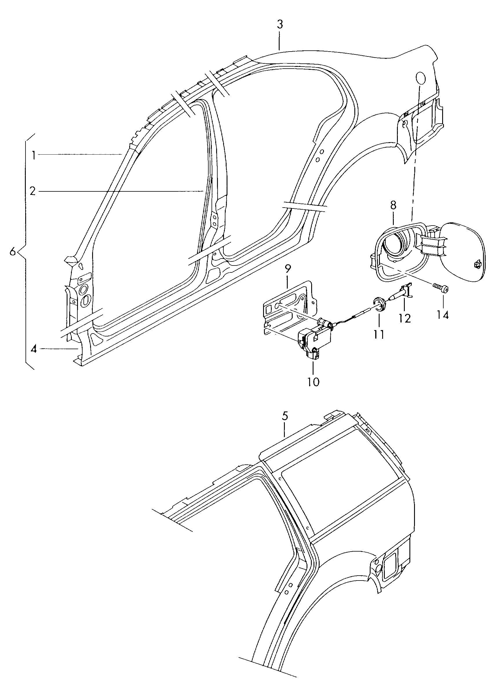 AUDI 1J0 810 773B - Regulēšanas elements, Centrālā atslēga ps1.lv