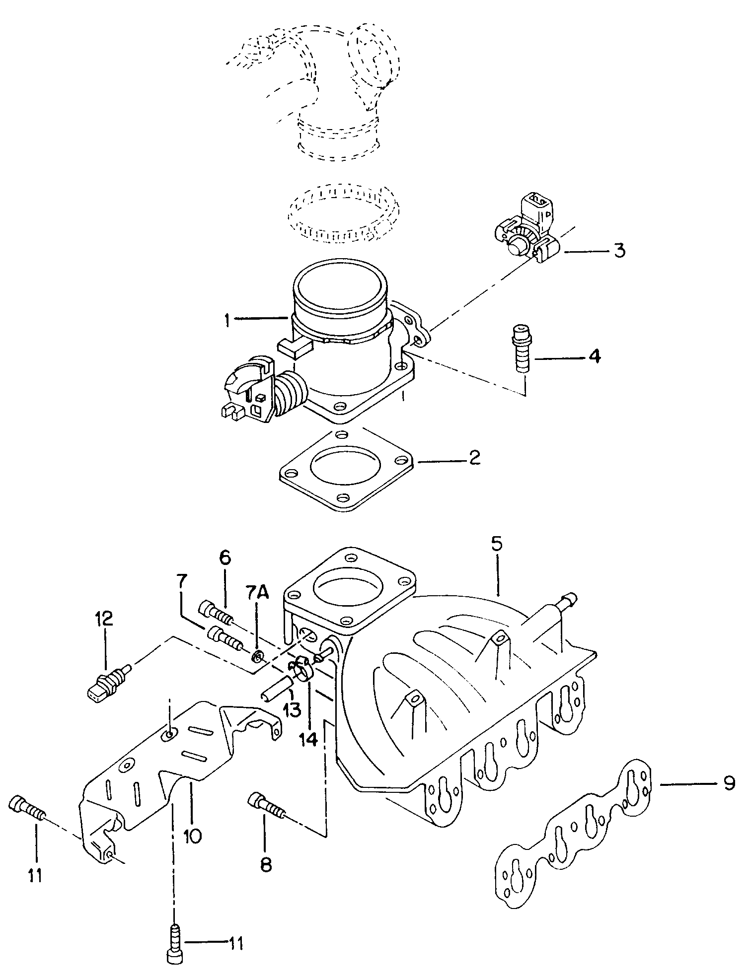 AUDI 026 129 717 F - Blīvju komplekts, Ieplūdes kolektors ps1.lv