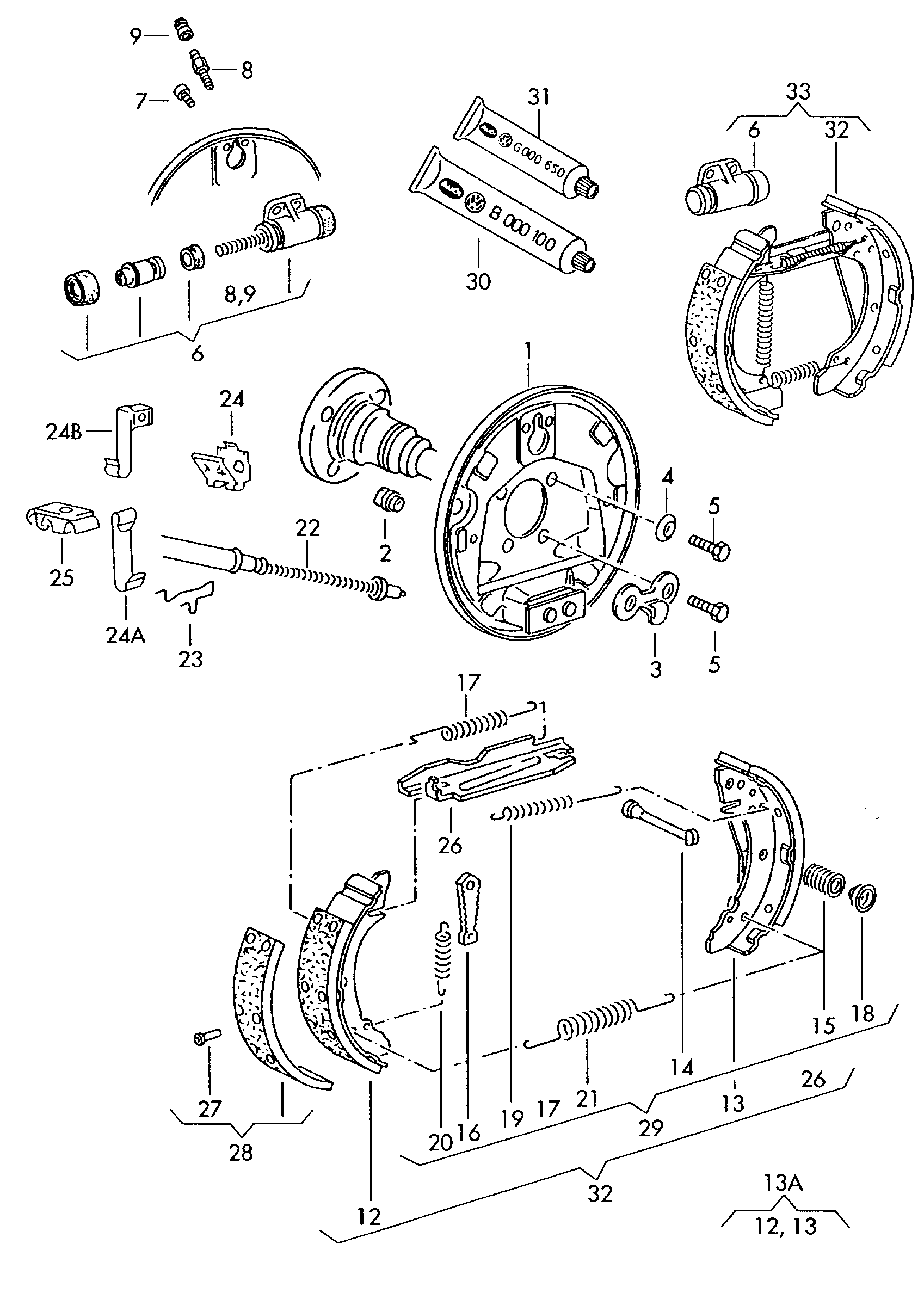 Seat 6Q0 698 545 - Piederumu komplekts, Bremžu loki ps1.lv