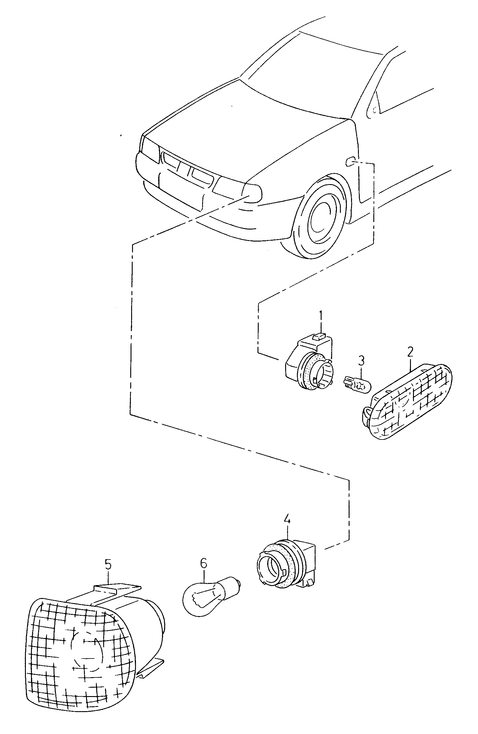 VW/SEAT 6K5953049C - Pagrieziena signāla lukturis ps1.lv