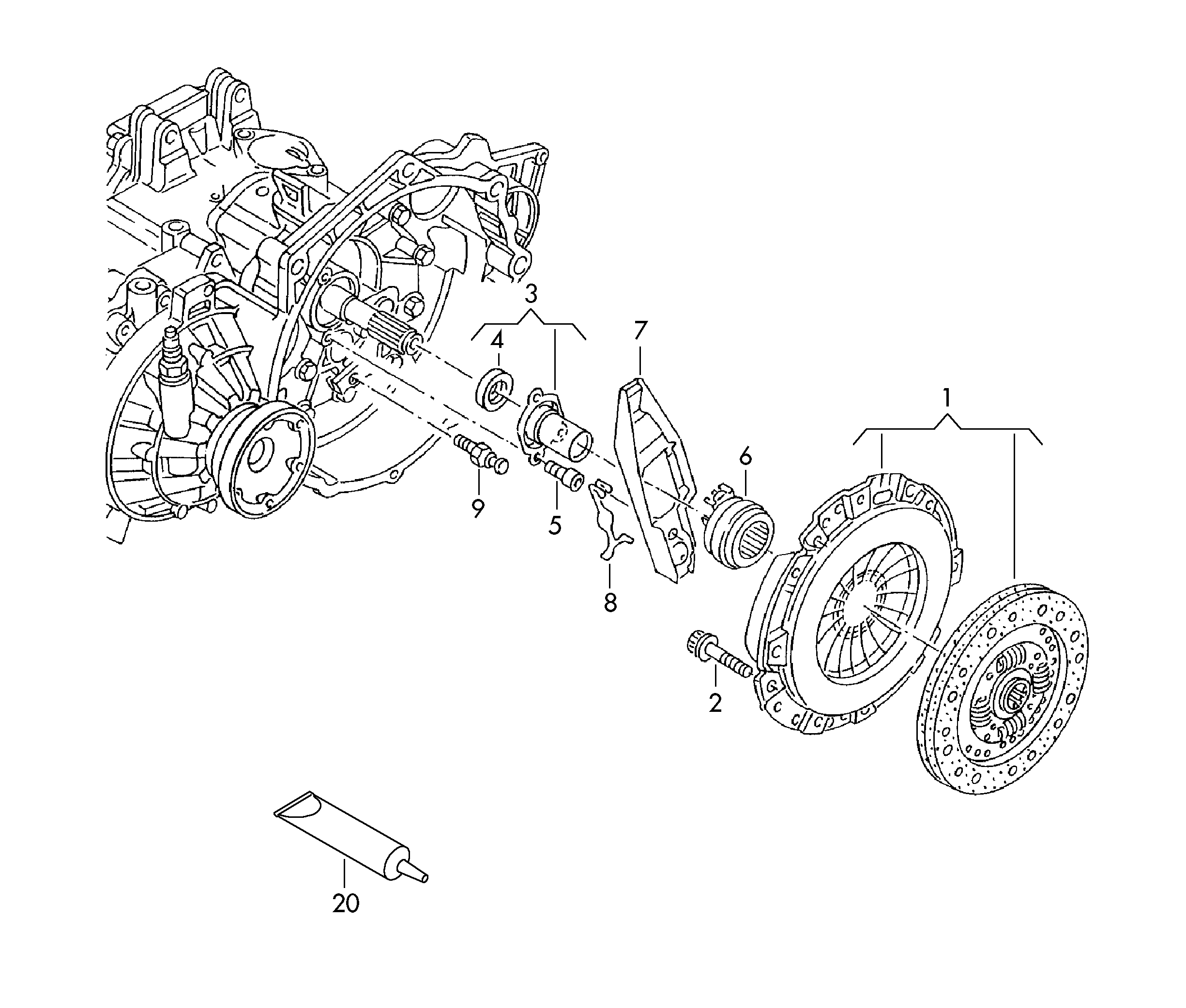 Seat 06J 141 015 H - Sajūga komplekts ps1.lv