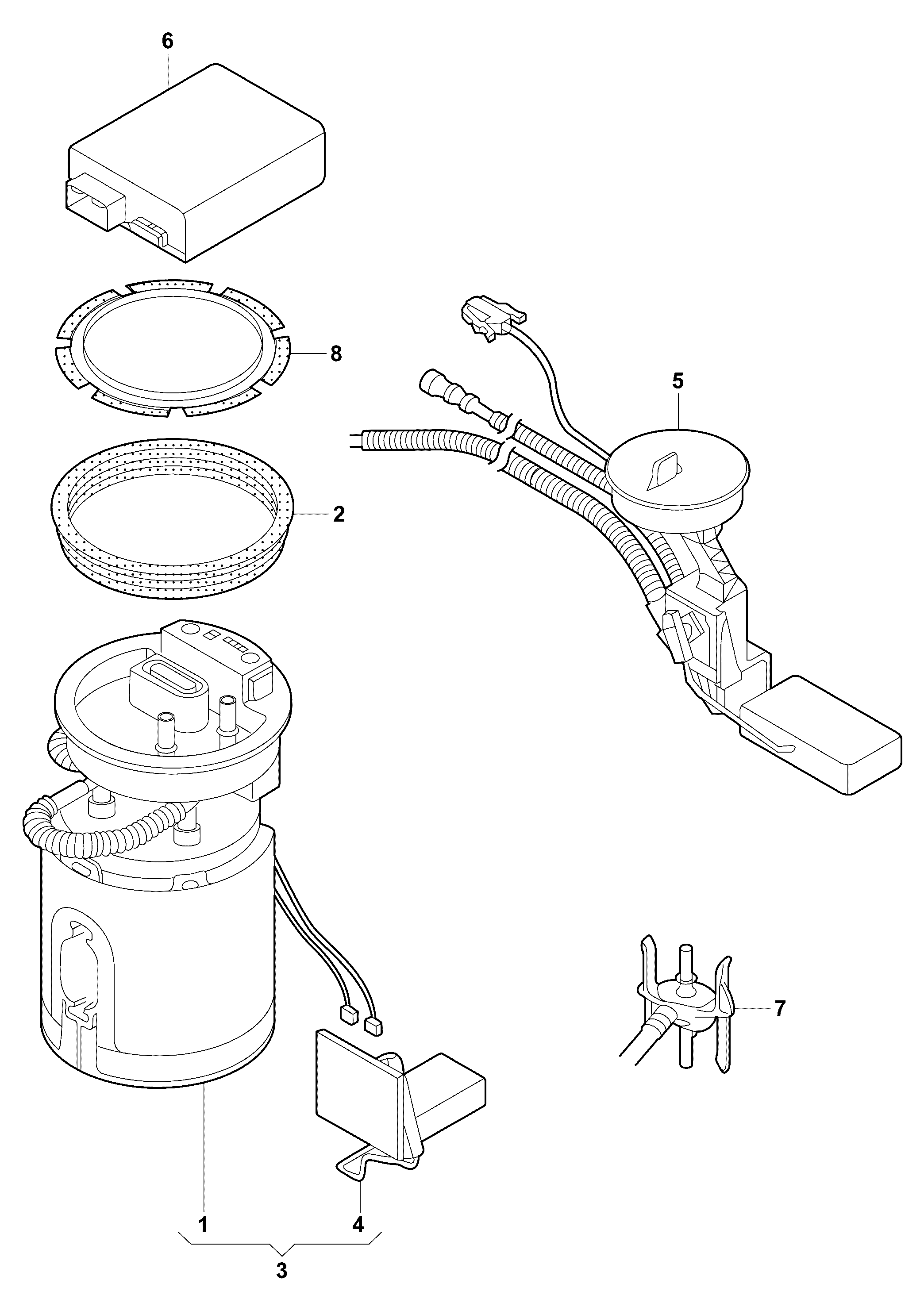 Seat 7M3 919 088 A - Degvielas uztvērējs, Degvielas sūknis ps1.lv