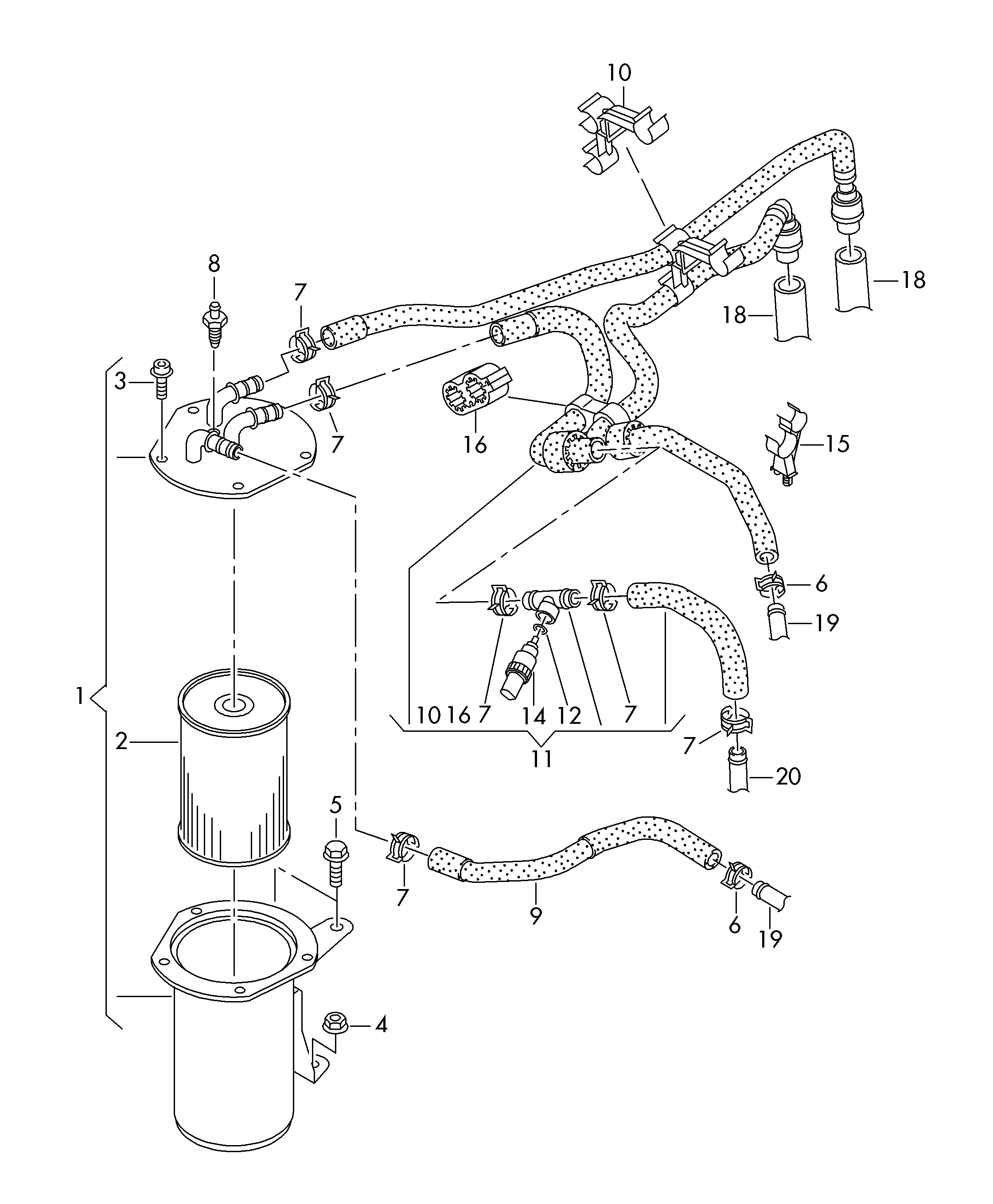 Seat 7N0127400 - Degvielas filtrs ps1.lv