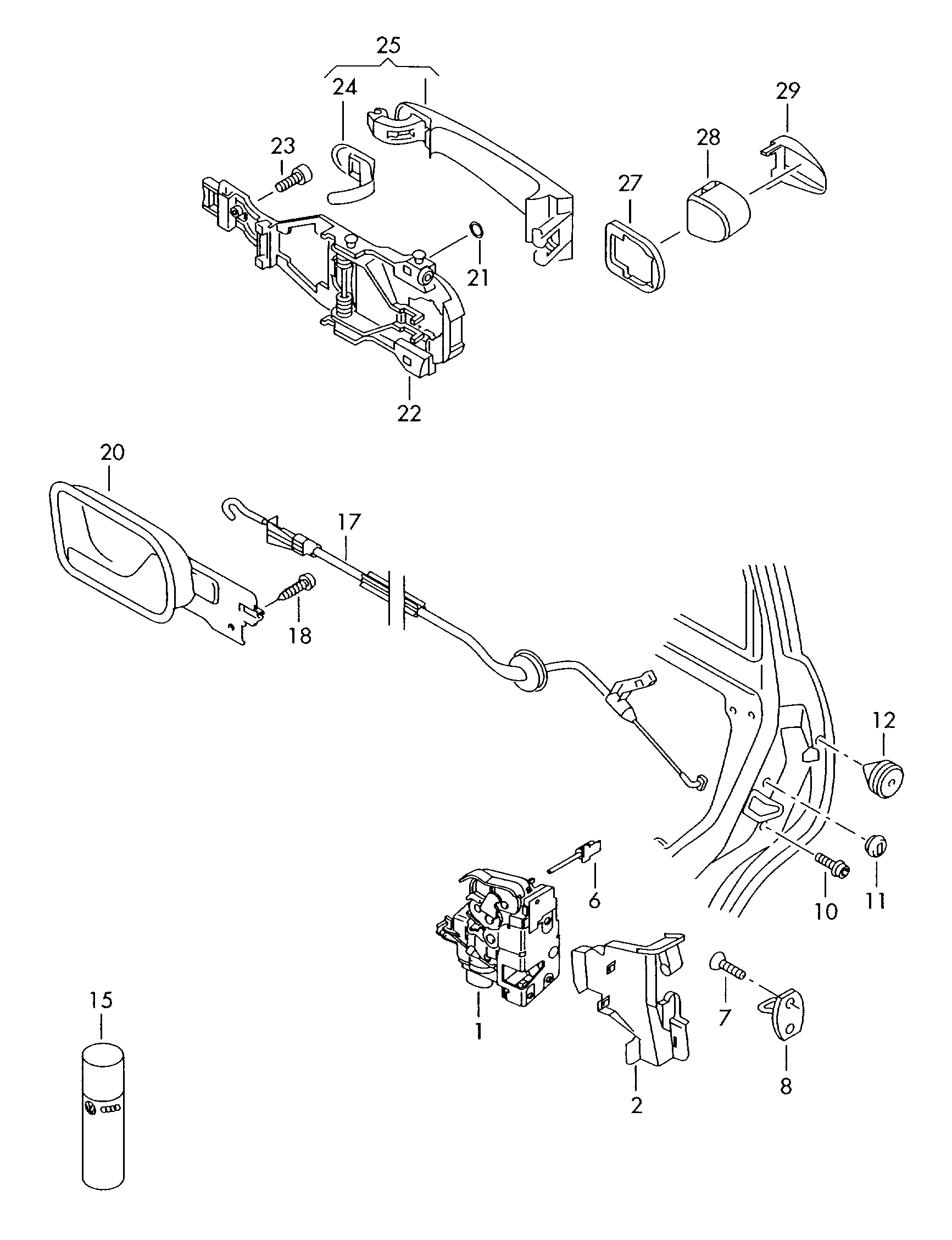 VAG 7L0 839 015 - Durvju slēdzene ps1.lv