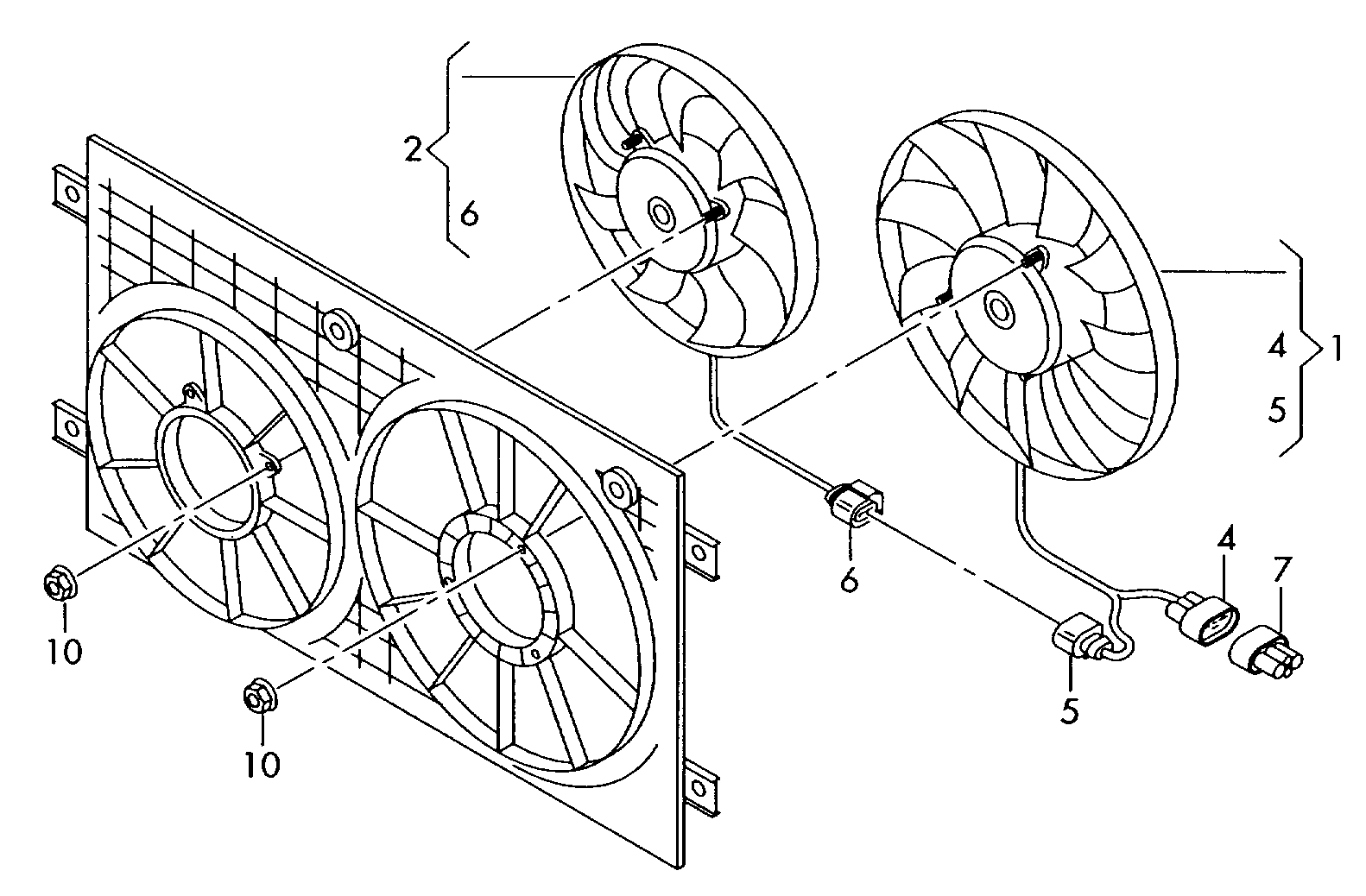 CUPRA 1K0959455DG - Radiator fan ps1.lv