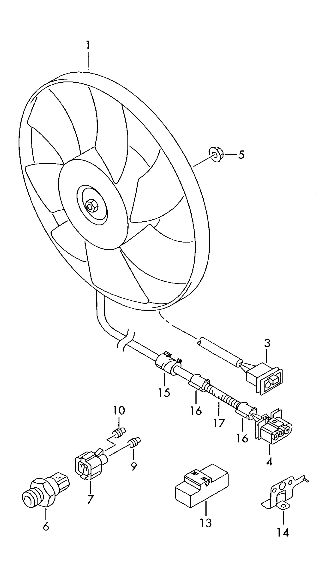 Skoda 6Q0 959 455AF - Ventilators, Motora dzesēšanas sistēma ps1.lv