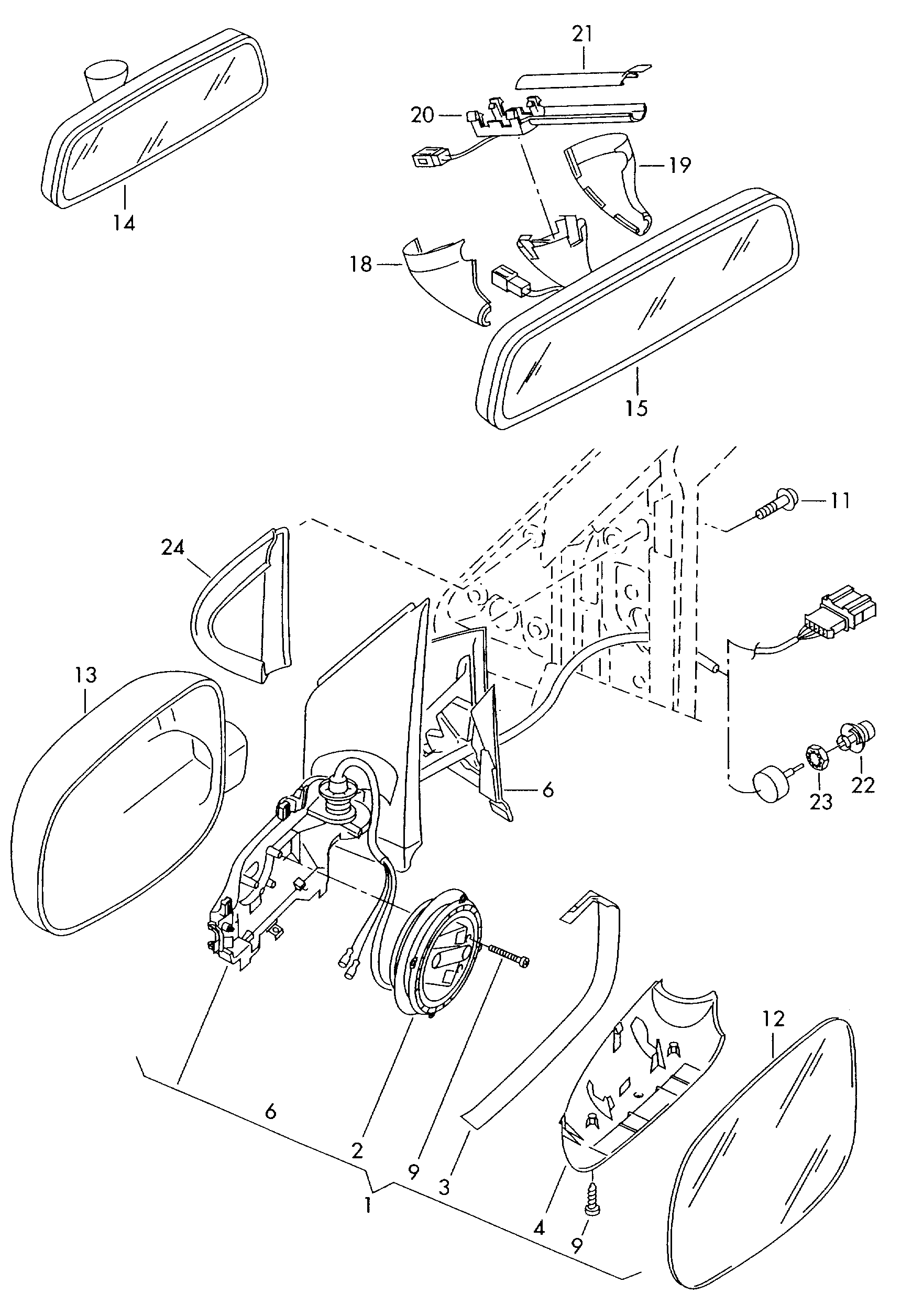 VW 6Q1 857 507 G - Ārējais atpakaļskata spogulis ps1.lv