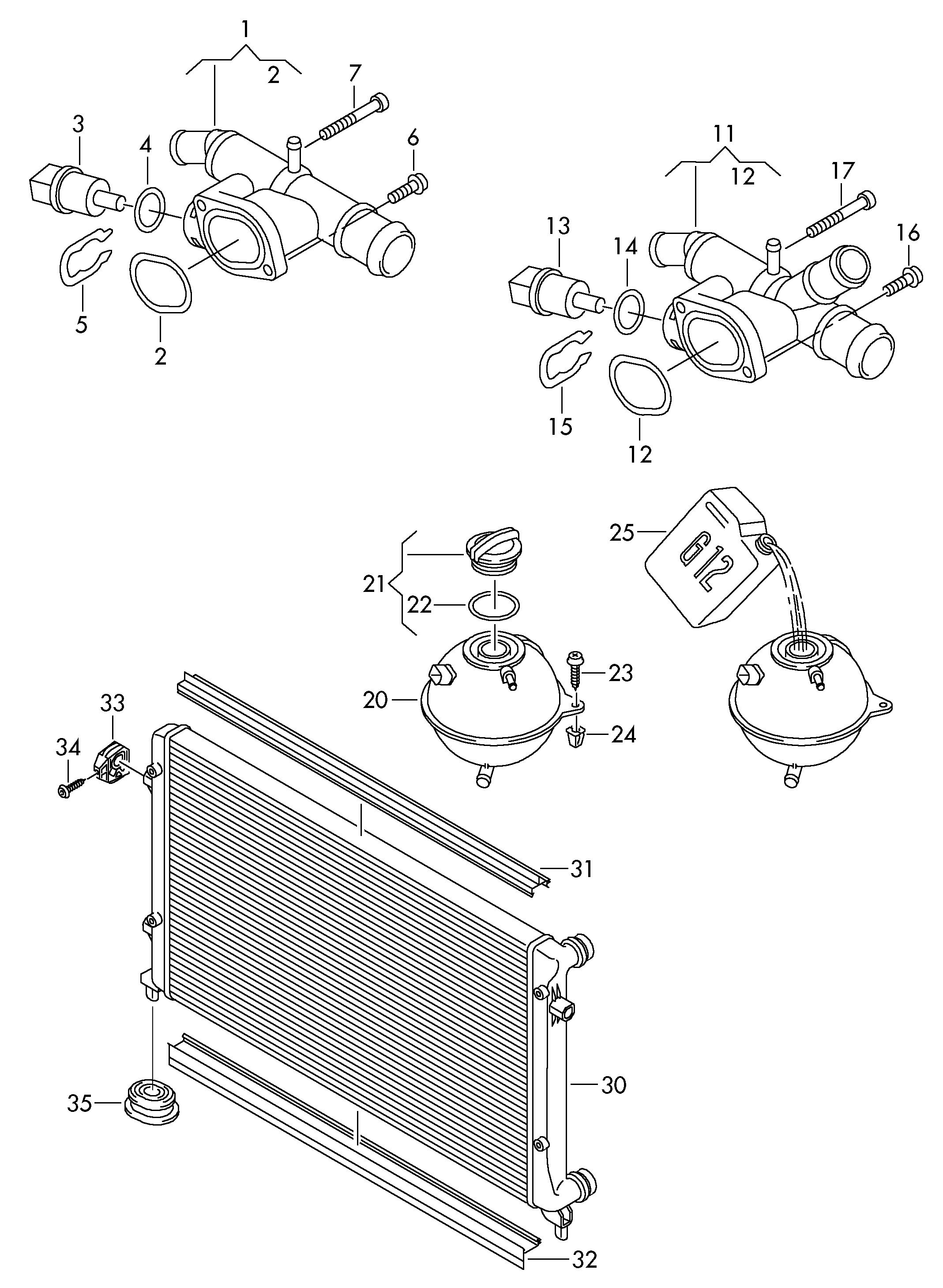 Seat 5N0 121 253 L - Radiators, Motora dzesēšanas sistēma ps1.lv