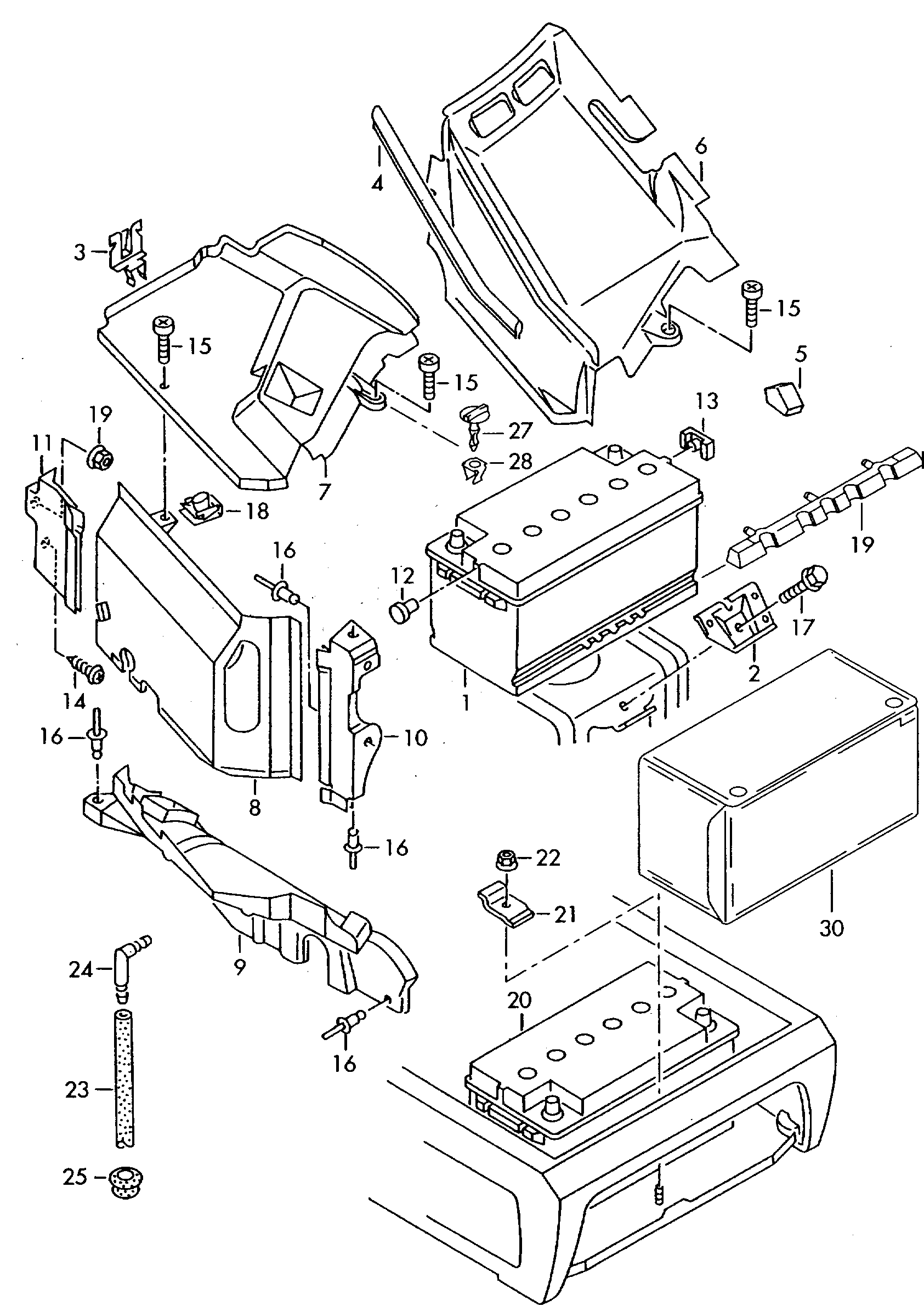 AUDI 191 915 105 AB - Startera akumulatoru baterija ps1.lv