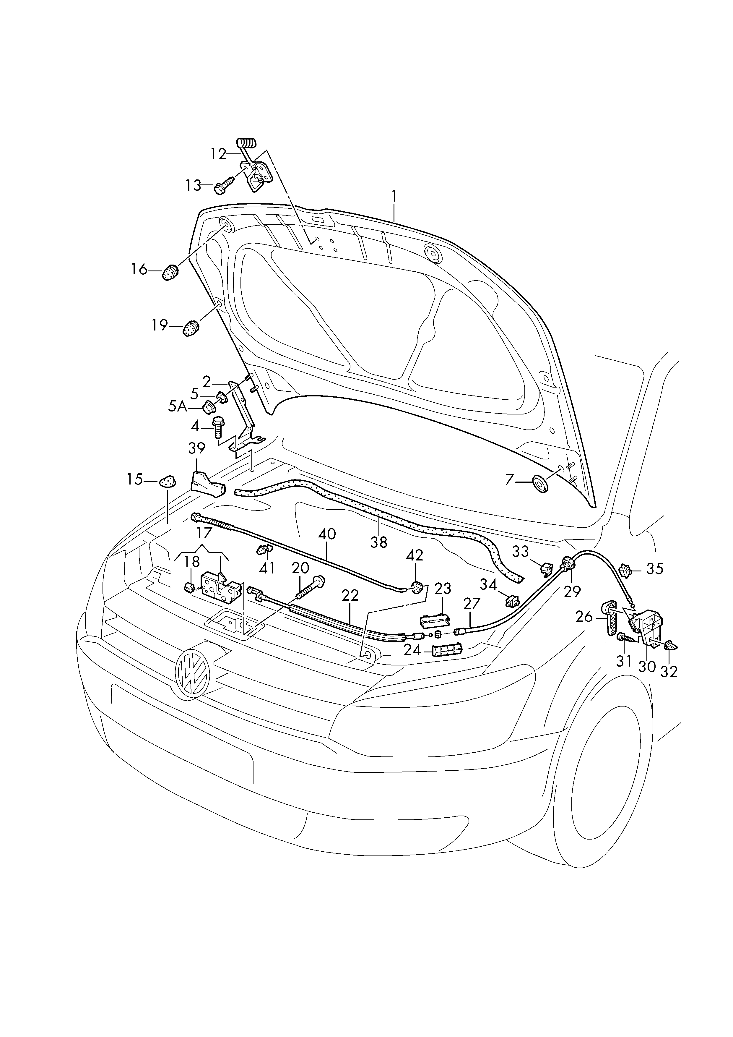 VAG 6RU823186 - Motora pārsega slēdzene ps1.lv