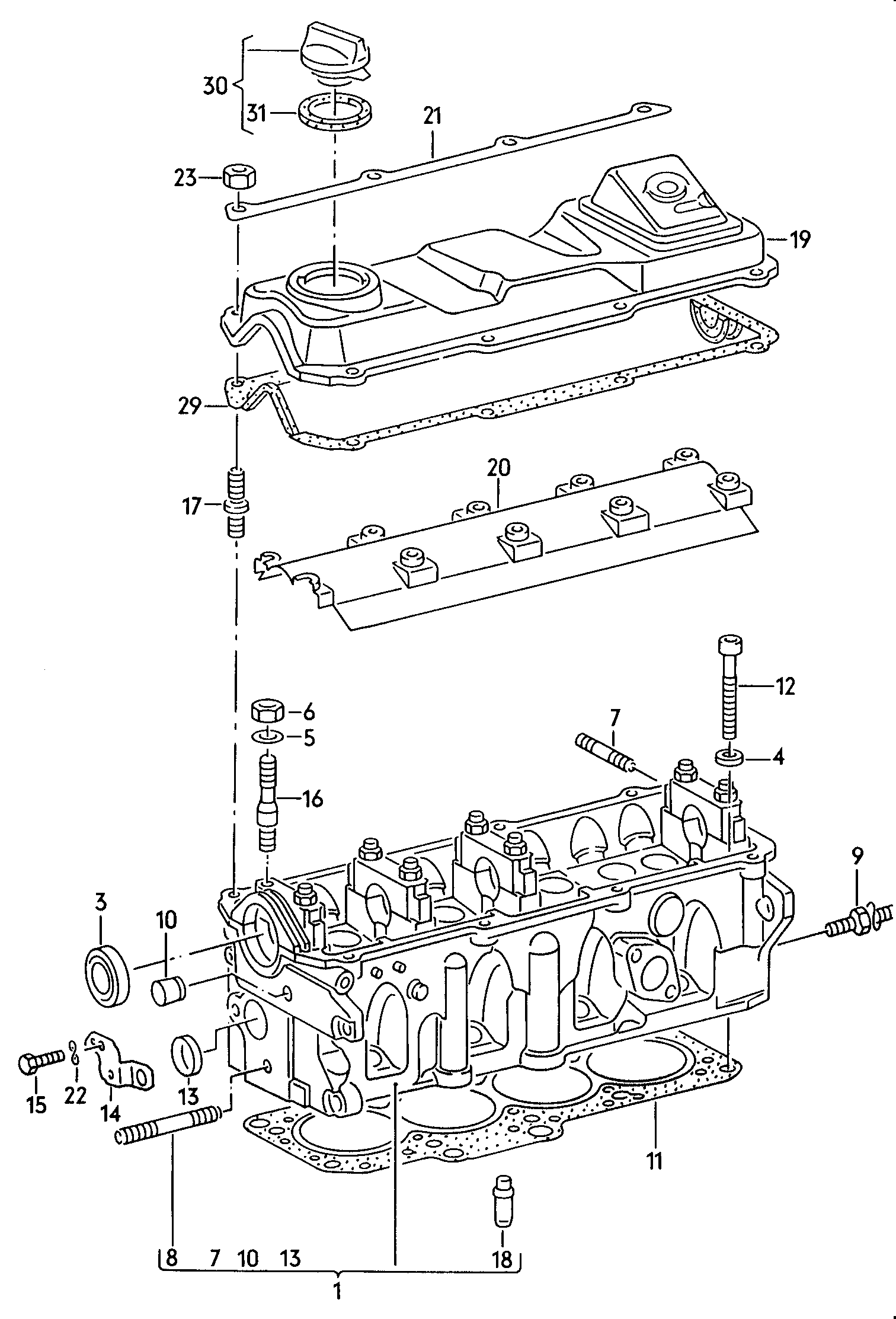 VW 037 103 483 C - Blīve, Motora bloka galvas vāks ps1.lv