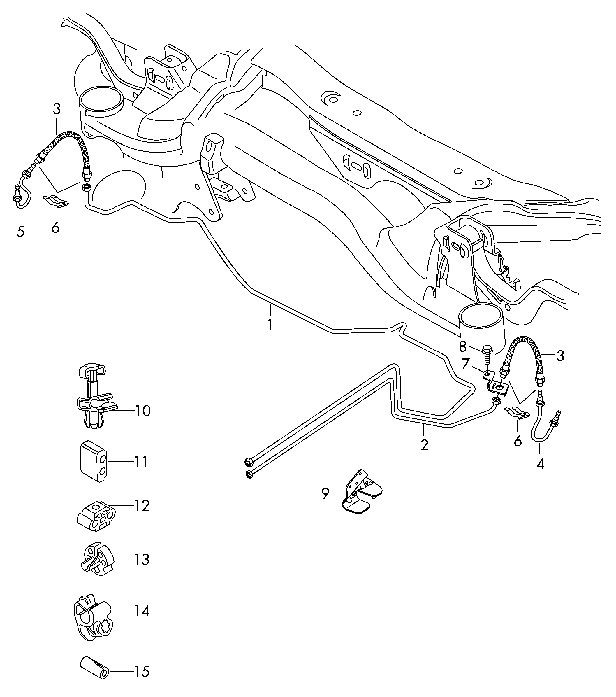 VAG 2K5 611 775 G - Bremžu šļūtene ps1.lv