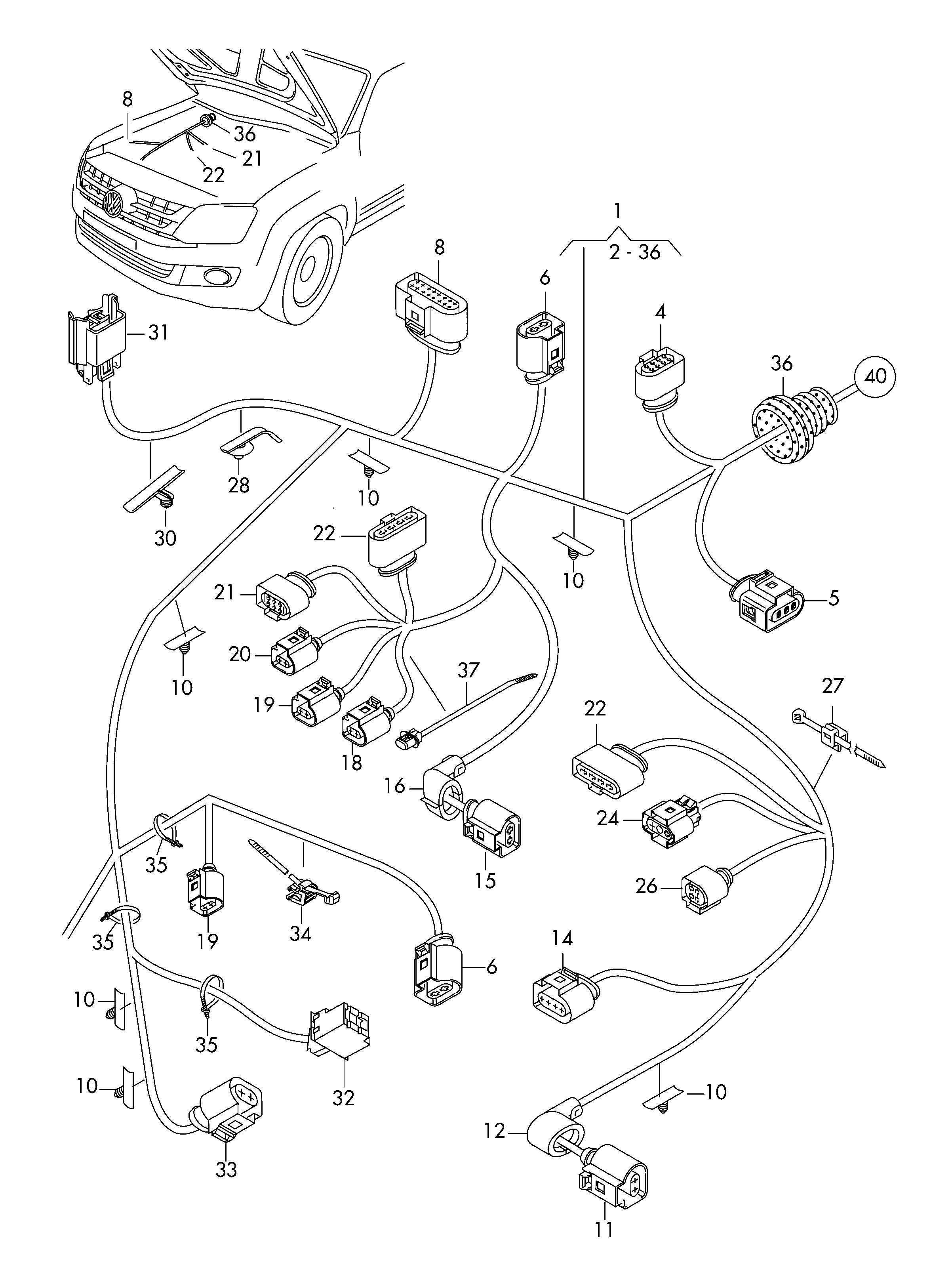 VAG 4F0 973 704 - Vadu remkomplekts, Gaisa masas mērītājs ps1.lv