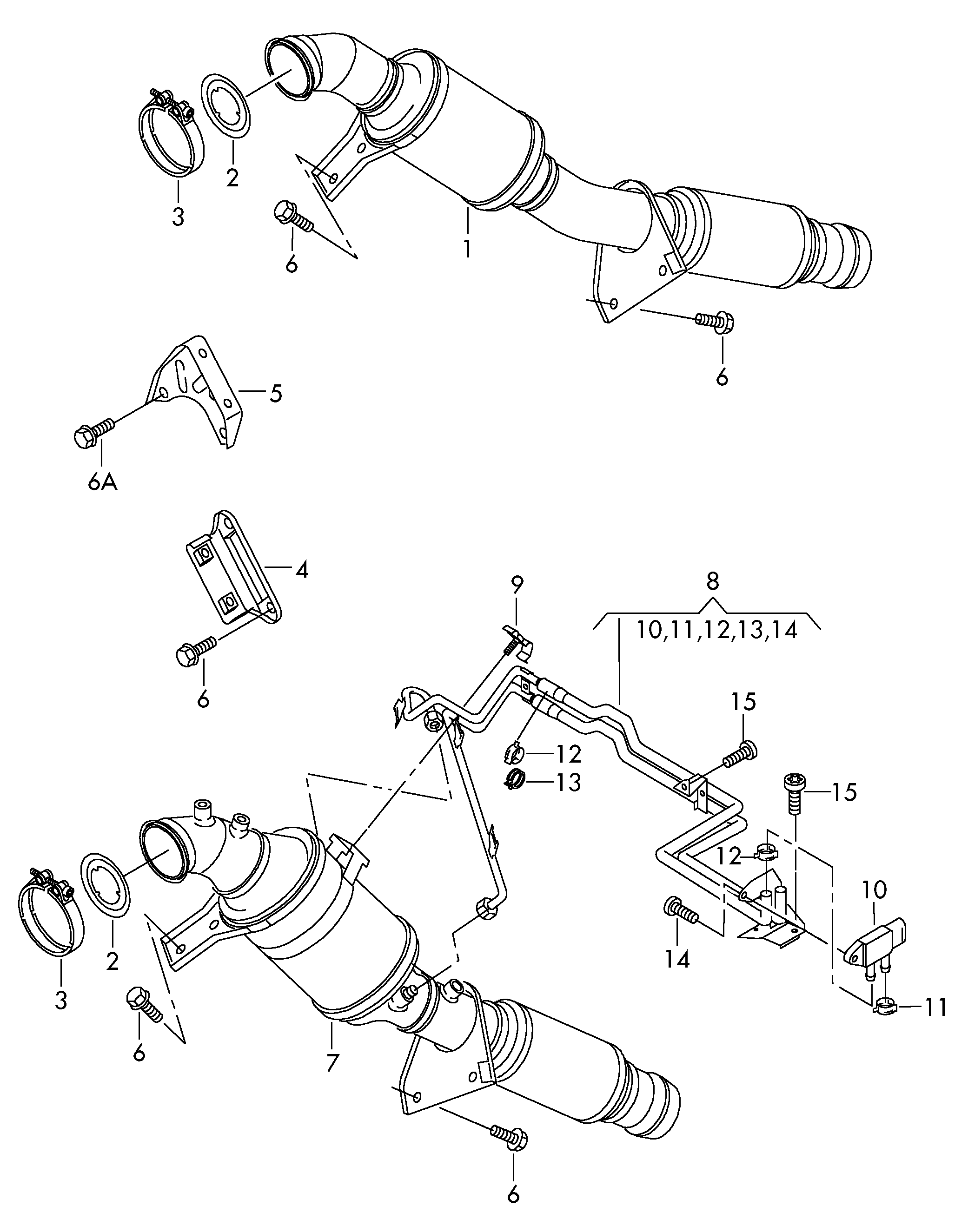 VAG 2H0253053EX - Nosēdumu / Daļiņu filtrs, Izplūdes gāzu sistēma ps1.lv