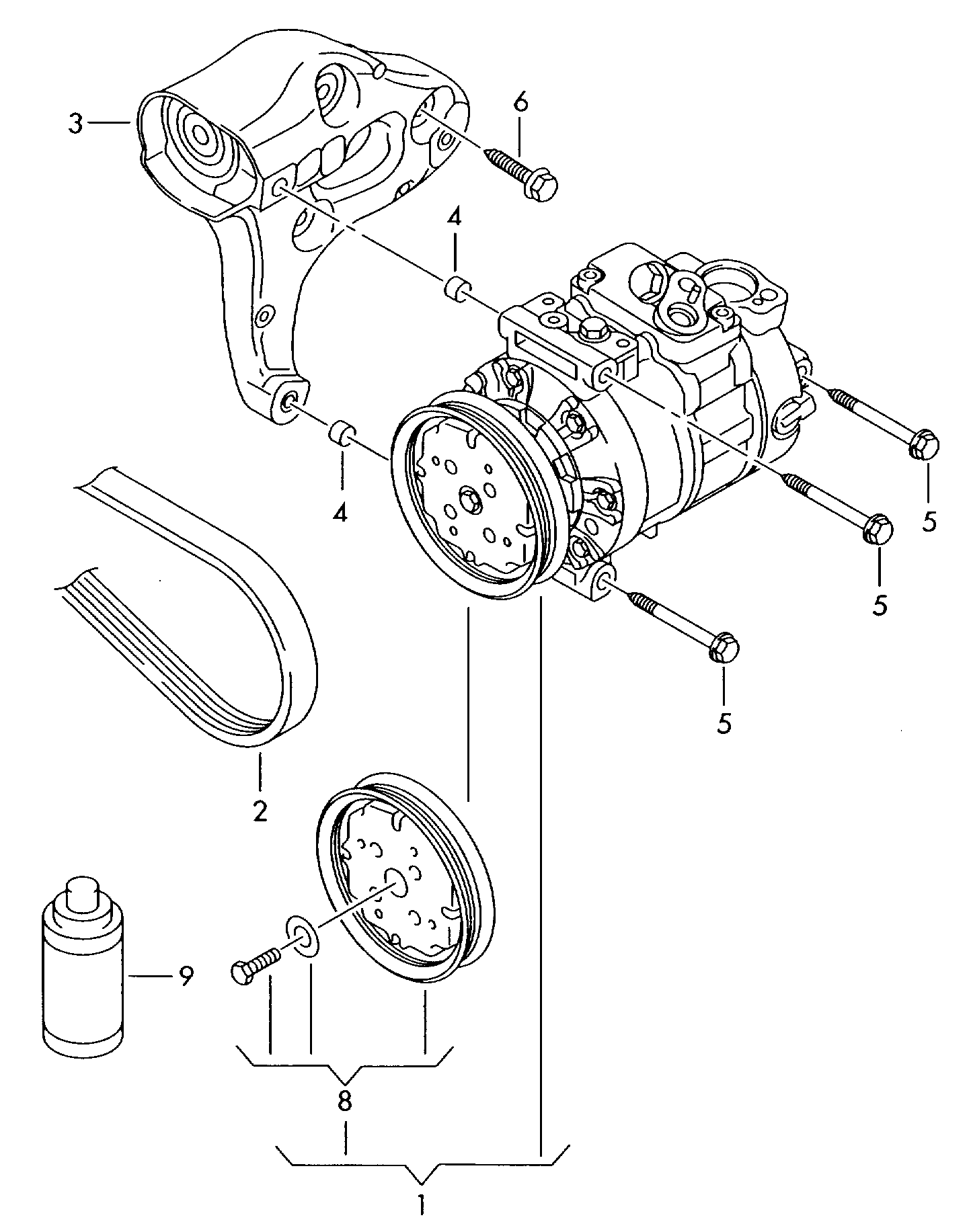 CUPRA 1K0820808G - A/C compressor ps1.lv