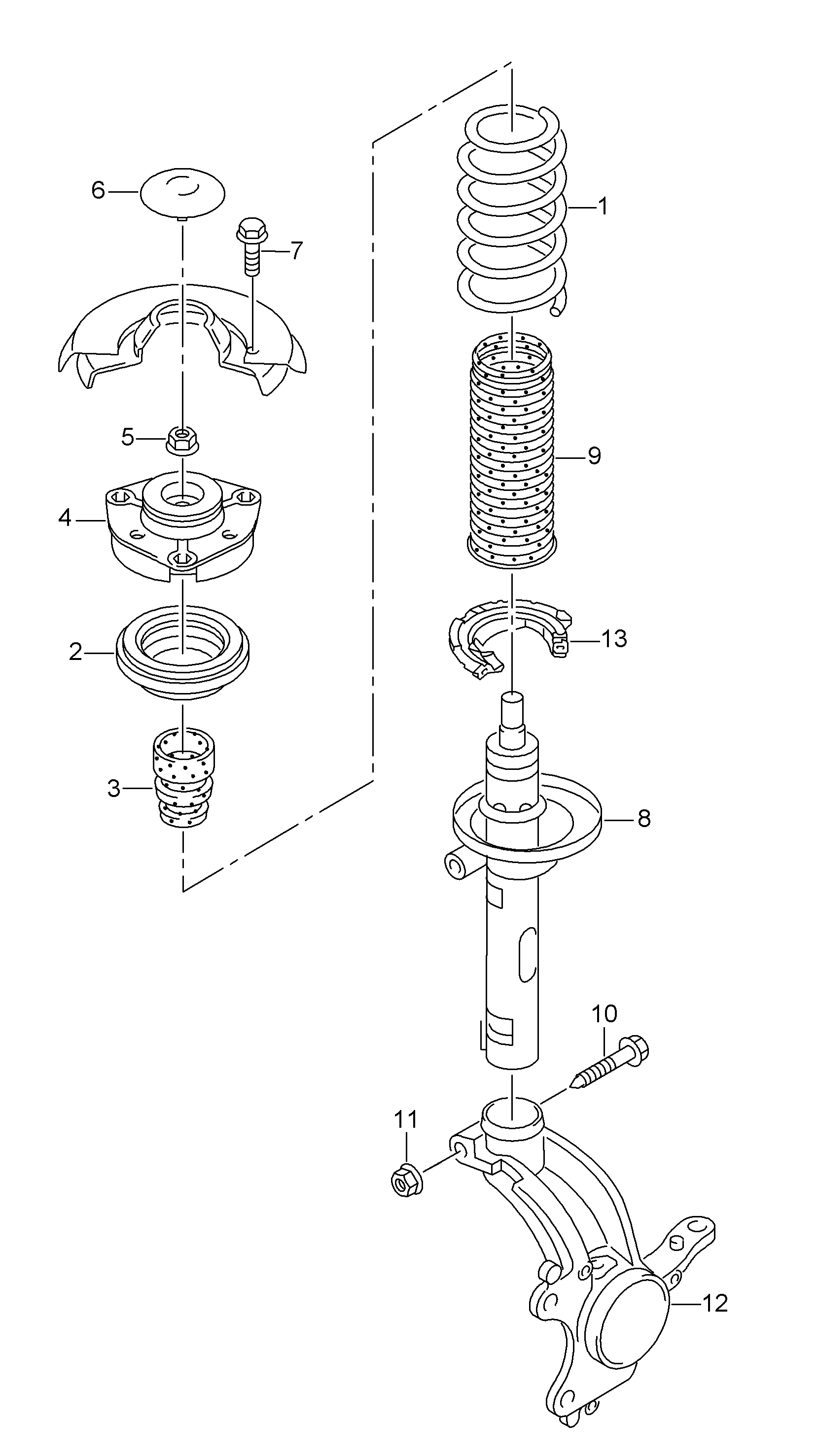 Skoda 5Q0413031FM - Gas shock absorber, electronically controlled ps1.lv