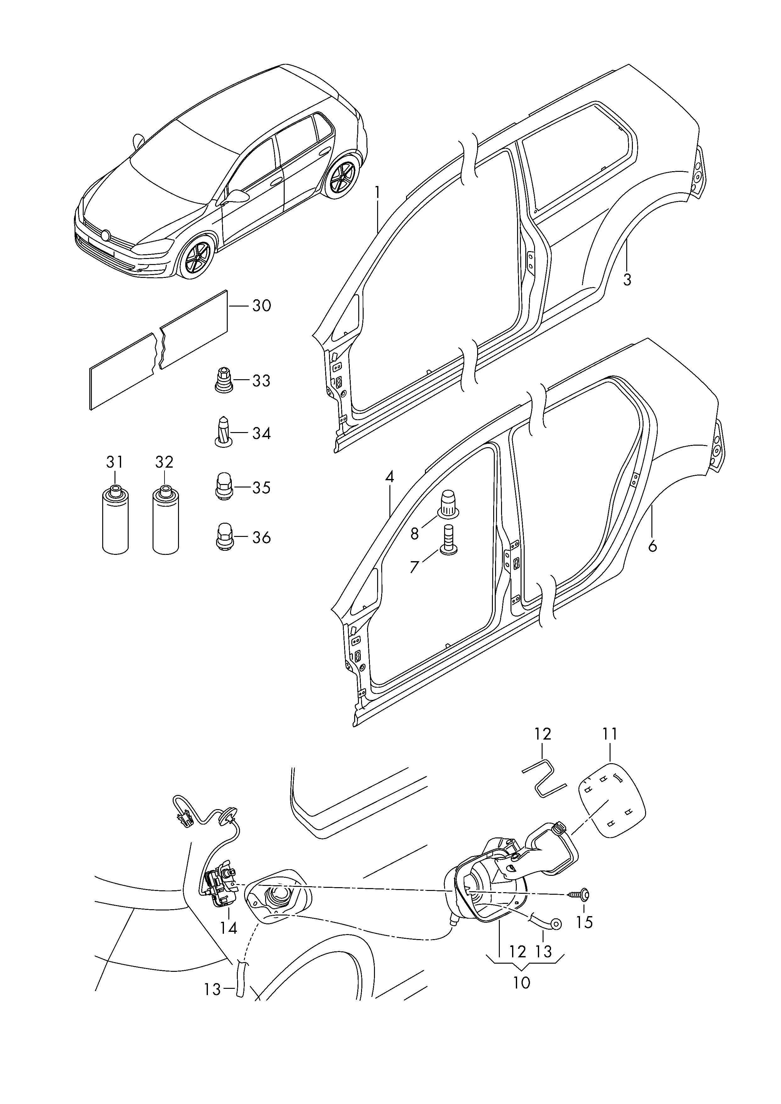 Seat 5C6810773H - Regulēšanas elements, Centrālā atslēga ps1.lv