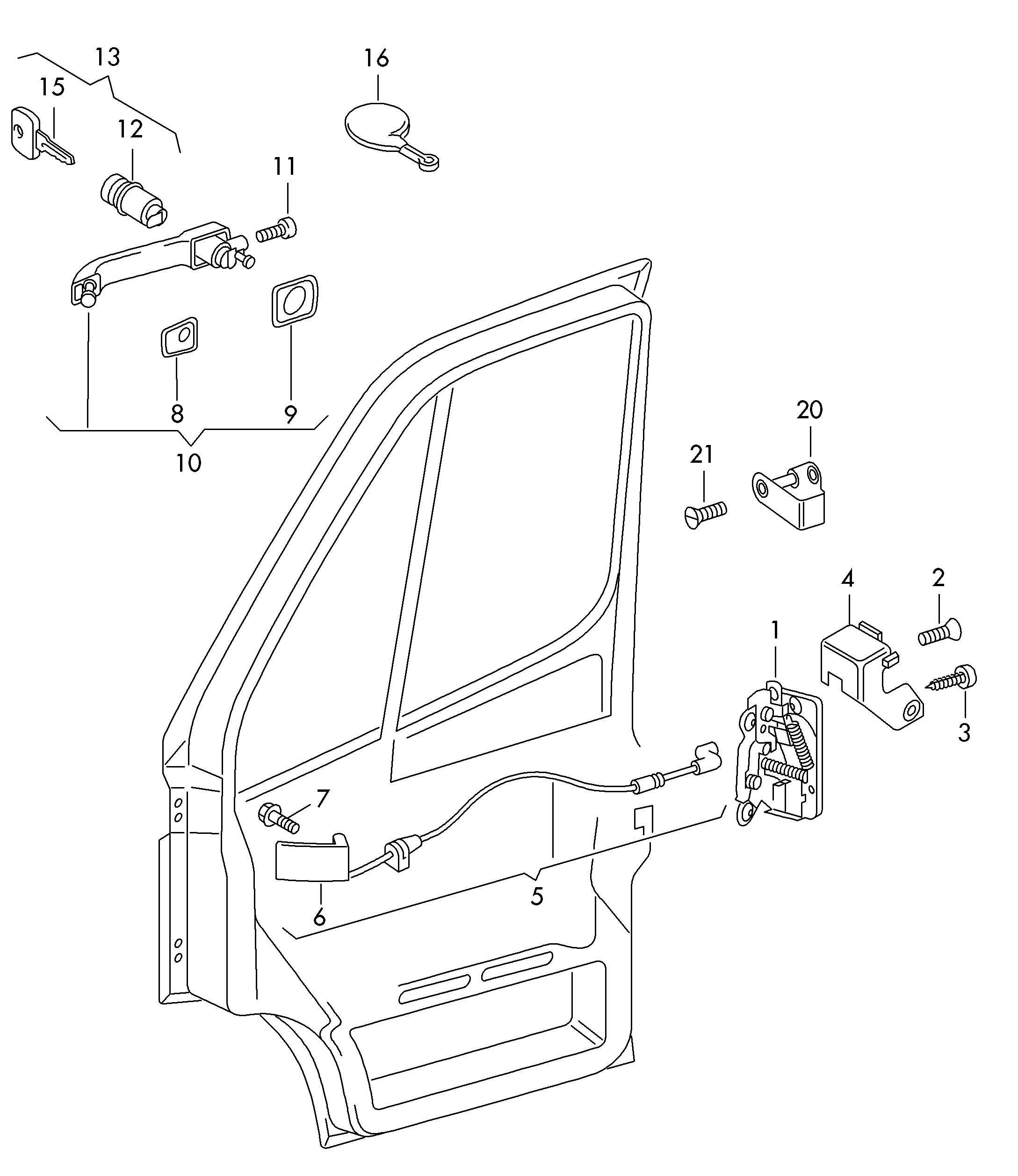 VW 2D0 837 205 - Durvju rokturis ps1.lv