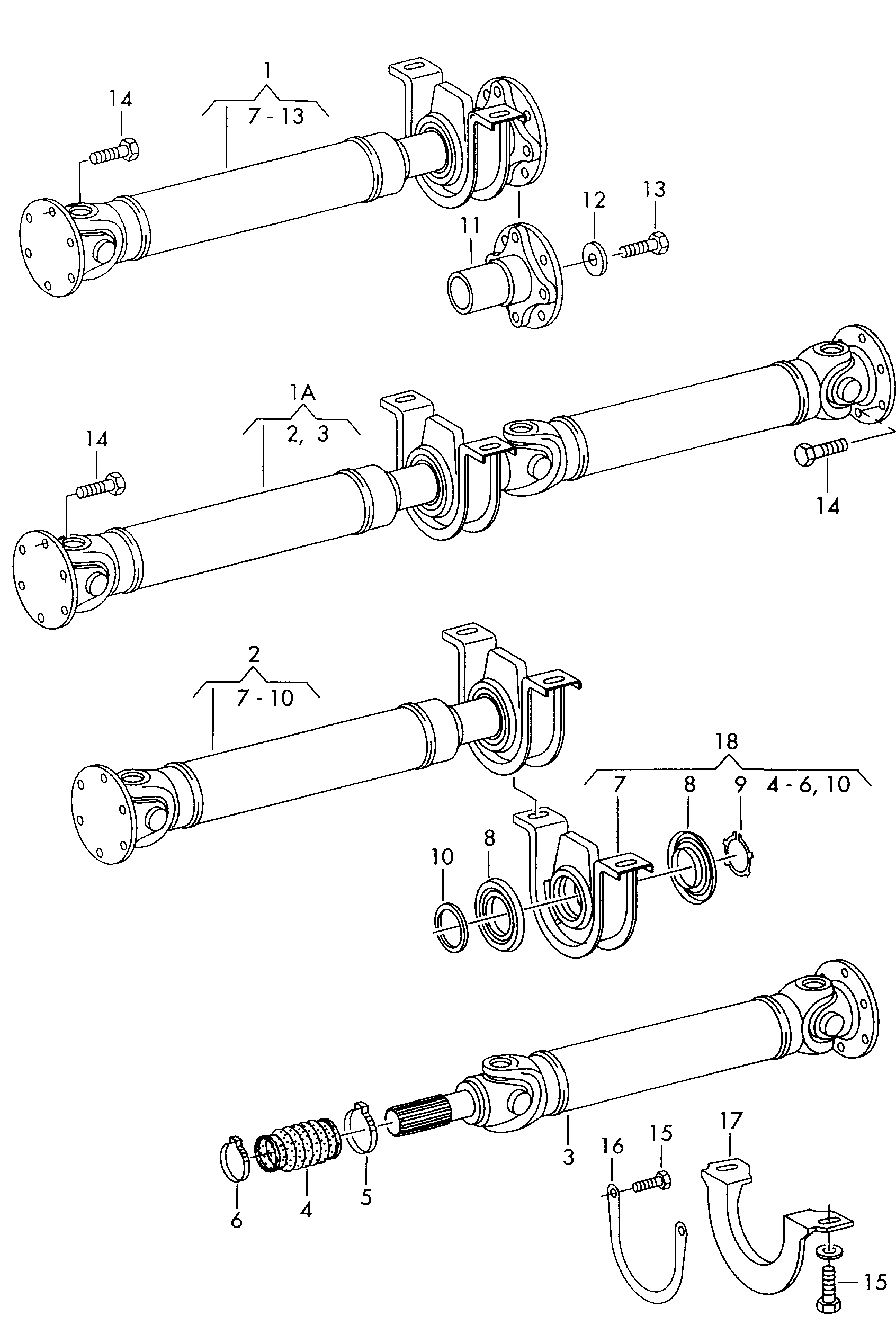 VAG 2D0 598 351 A - Piekare, Kardānvārpsta ps1.lv