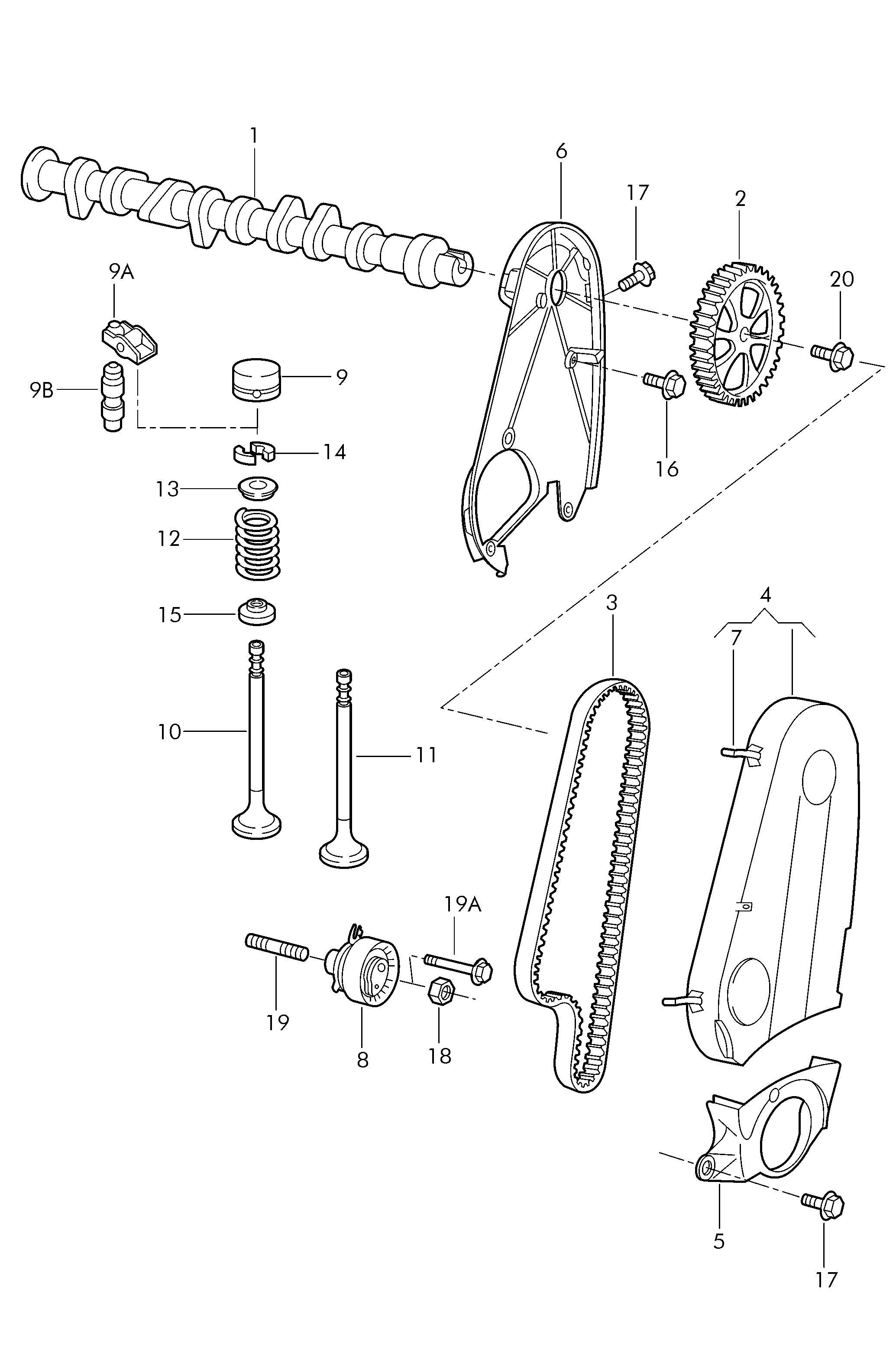 VW 030 109 675G - Blīvgredzens, Vārsta kāts ps1.lv