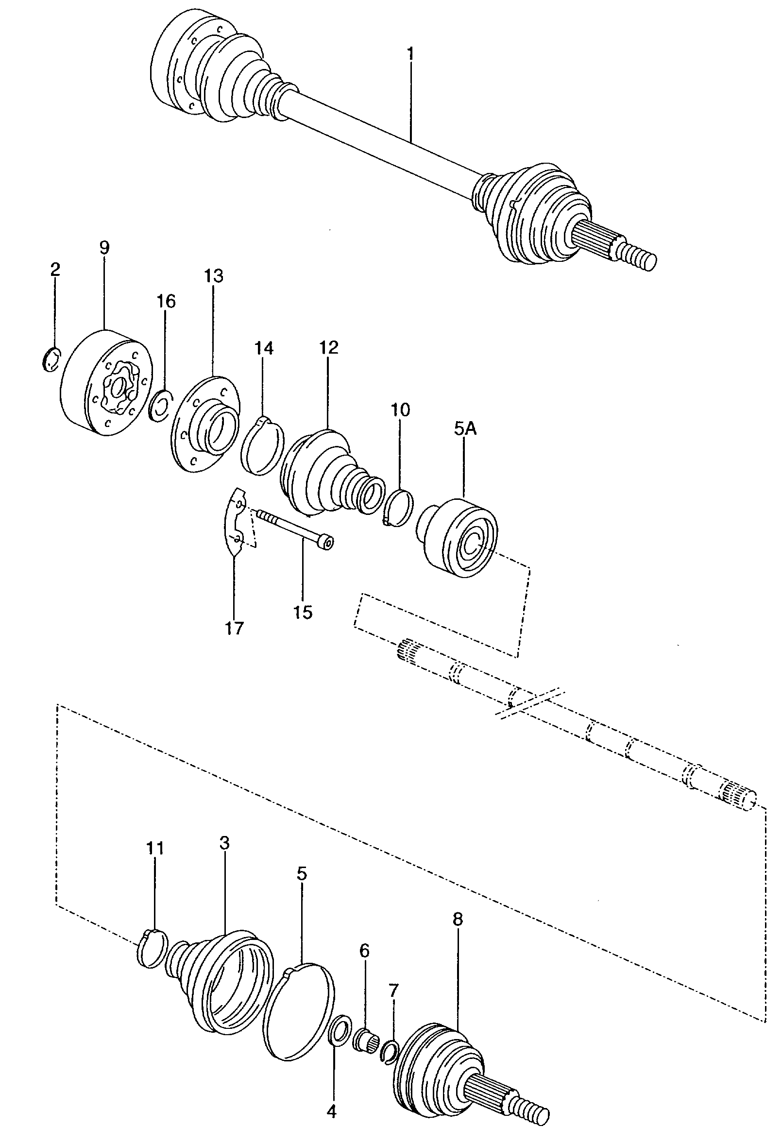 VAG 305 407 311 C - Šarnīru komplekts, Piedziņas vārpsta ps1.lv