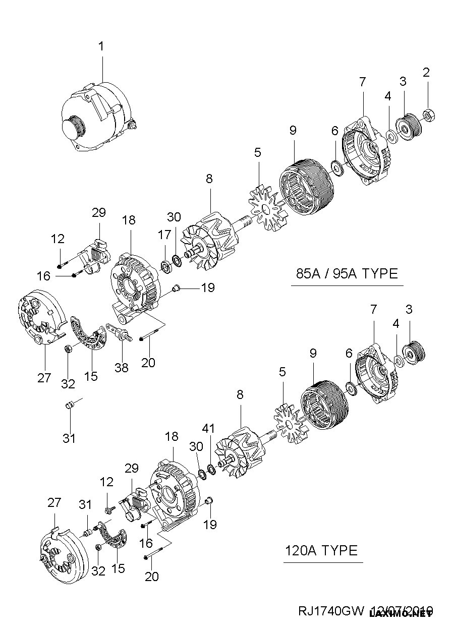 Pontiac 96838439 - Ģenerators ps1.lv