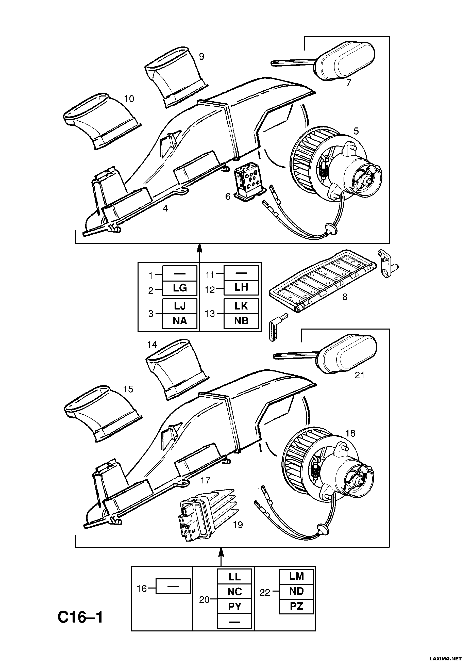 Opel 18 08 081 - Salona ventilators ps1.lv