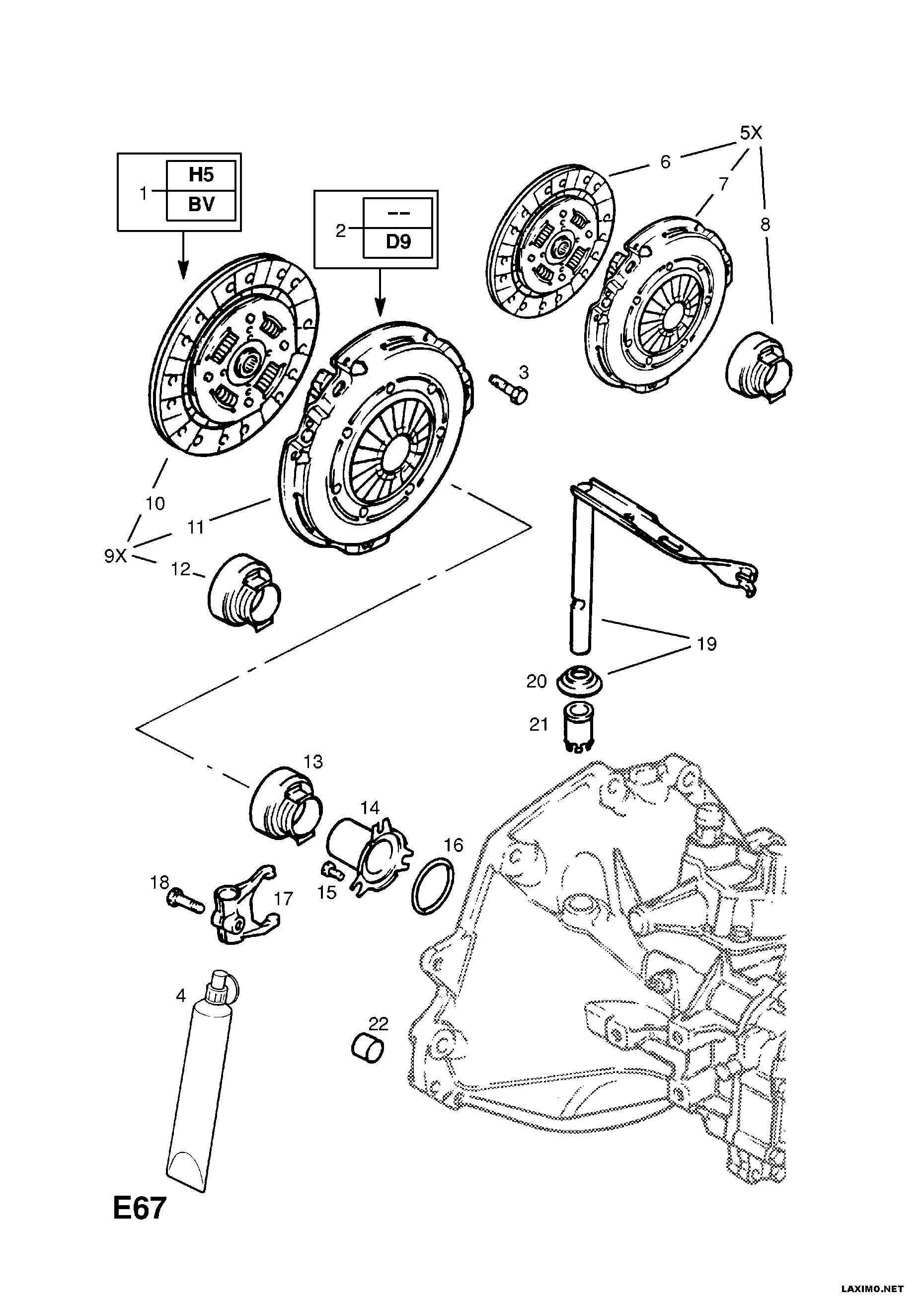 Vauxhall 16 06 956 - Sajūga komplekts ps1.lv