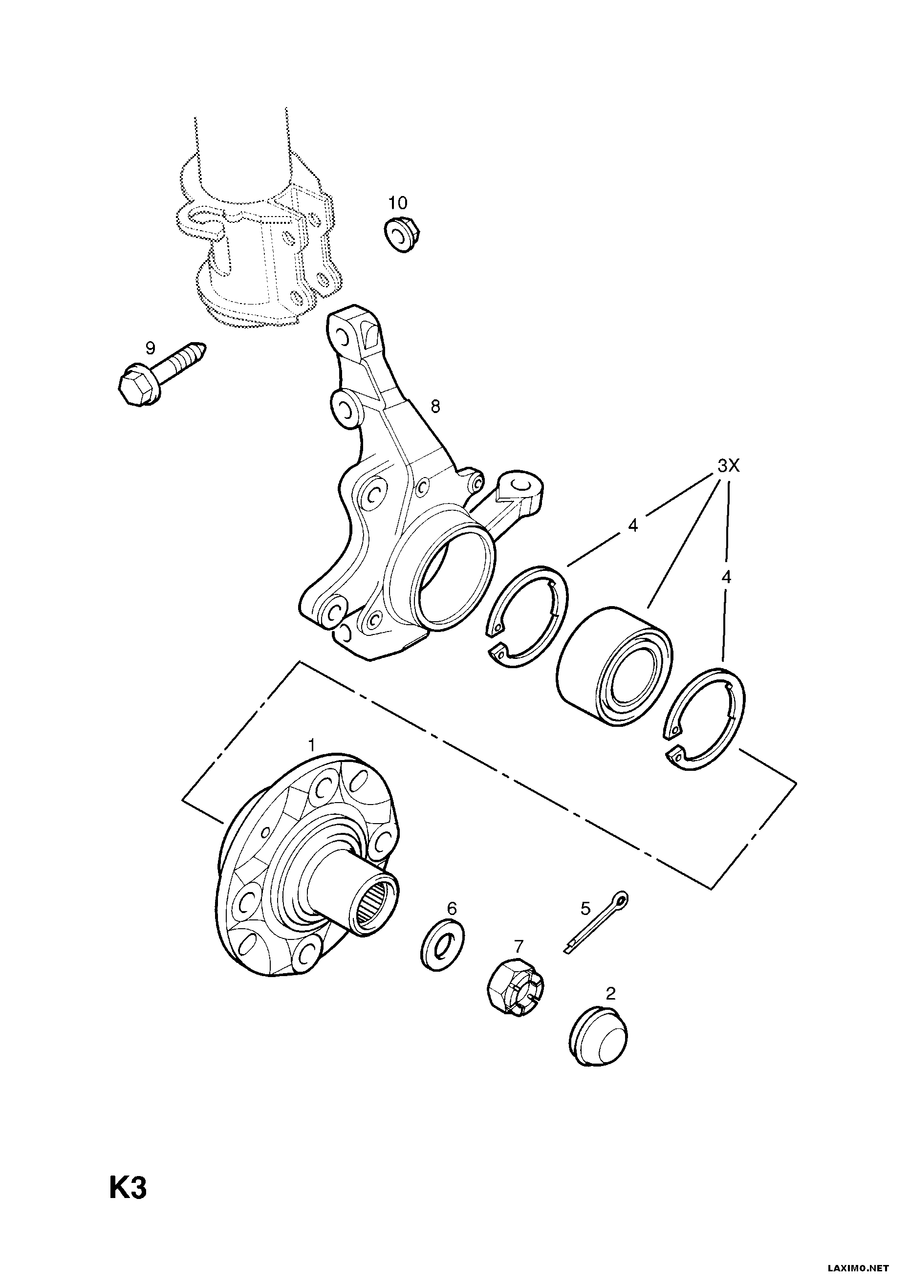 Opel 3 30 501 - Riteņa rumbas gultņa komplekts ps1.lv