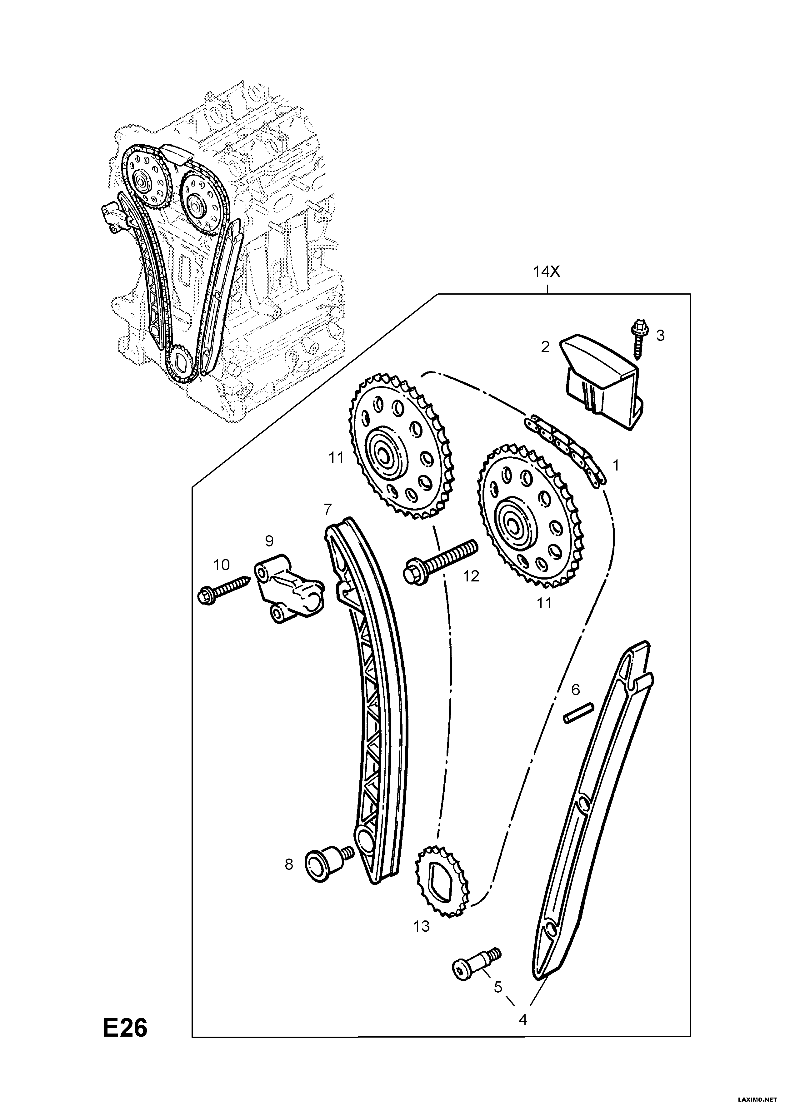 Vauxhall 6 36 378 - Spriegotājs, Piedziņas ķēde ps1.lv