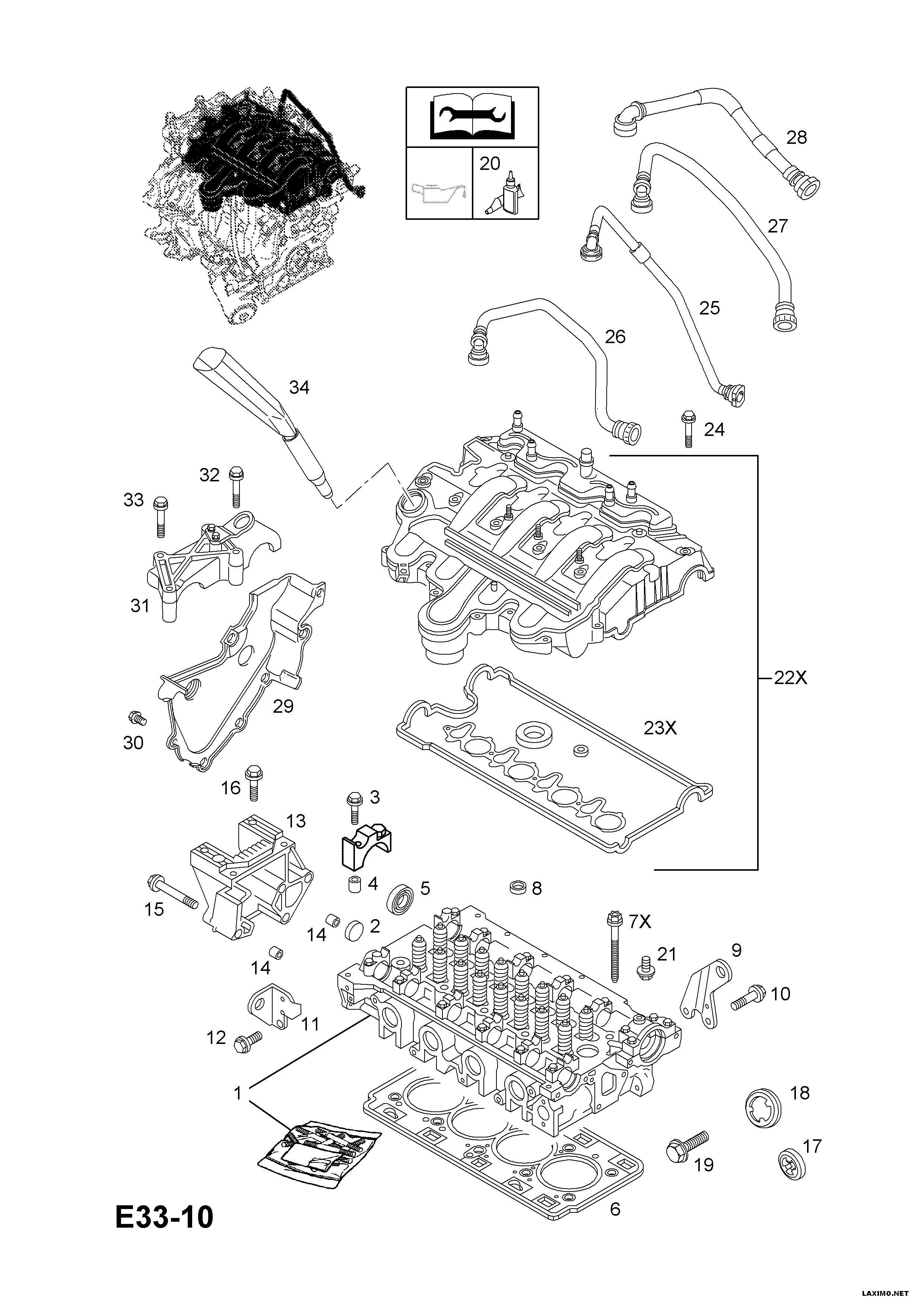 Vauxhall 44 03 869 - Blīve, Motora bloka galva ps1.lv