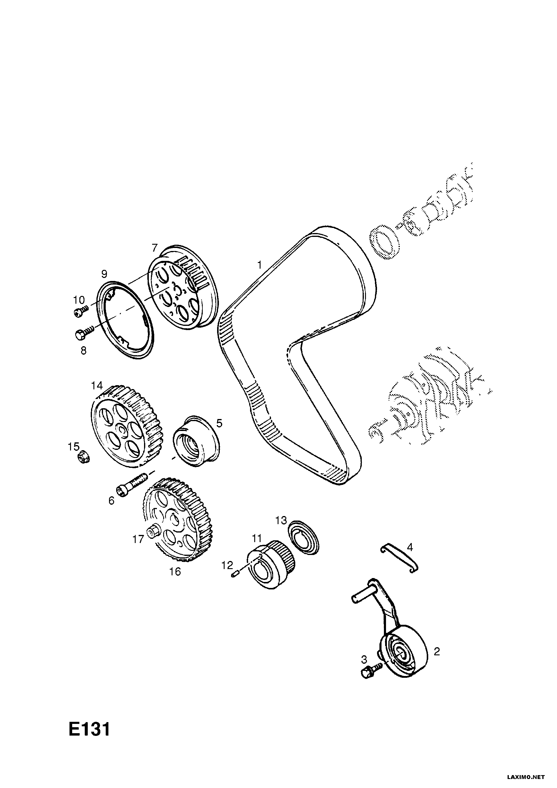 Opel 6 36 745 - Spriegotājrullītis, Gāzu sadales mehānisma piedziņas siksna ps1.lv