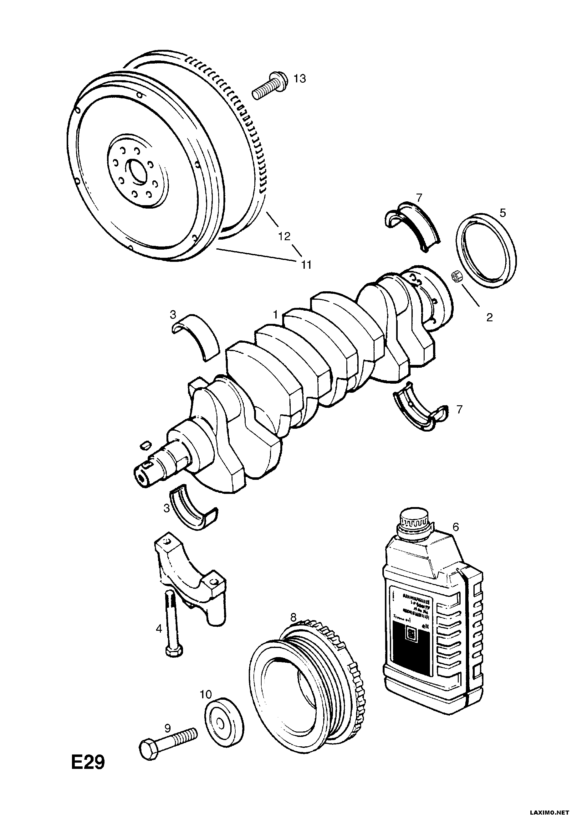 Opel 6 18 046 - Kloķvārpstas gultnis ps1.lv