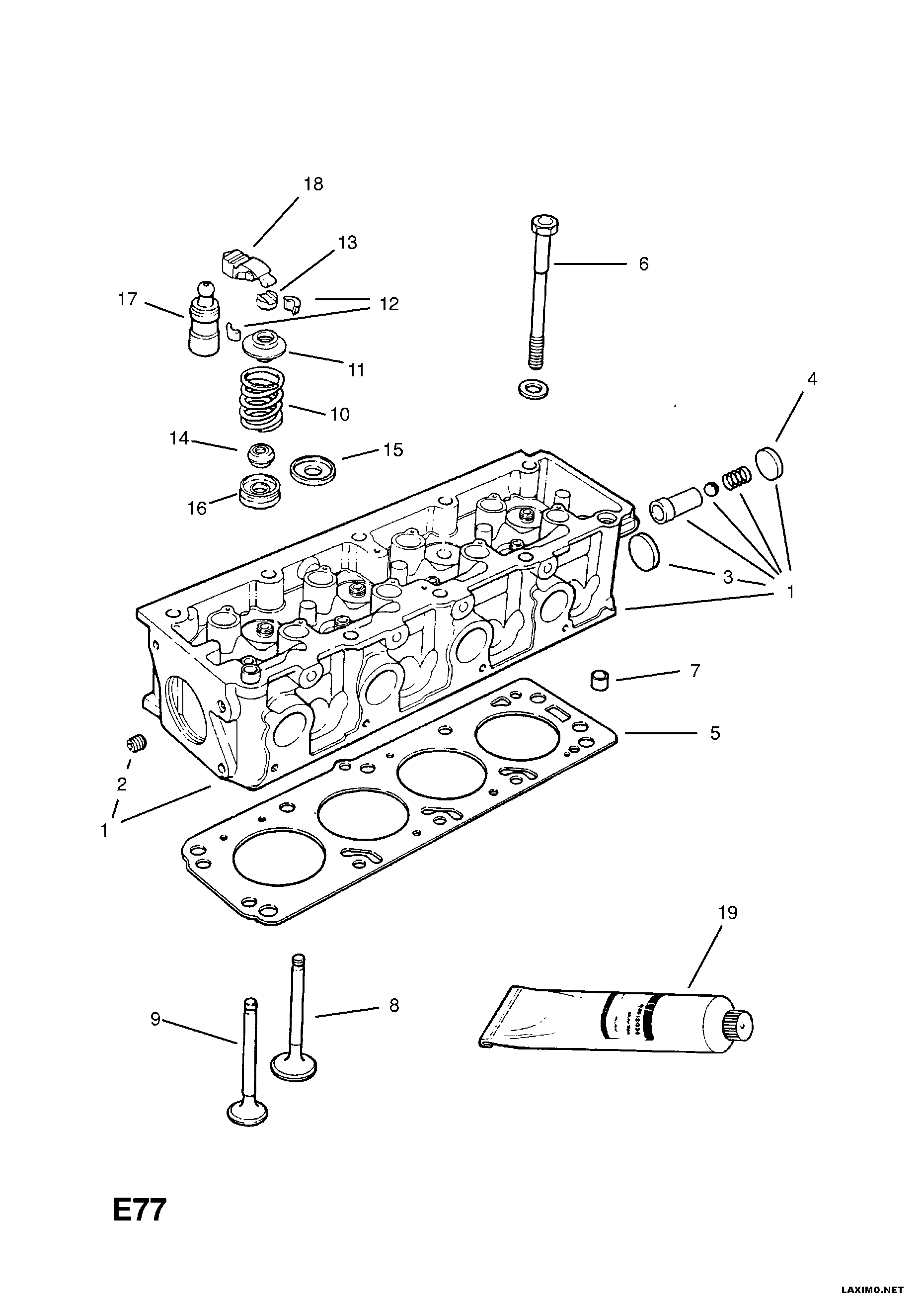 Chevrolet 6 07 685 - Cilindru galvas skrūvju komplekts ps1.lv