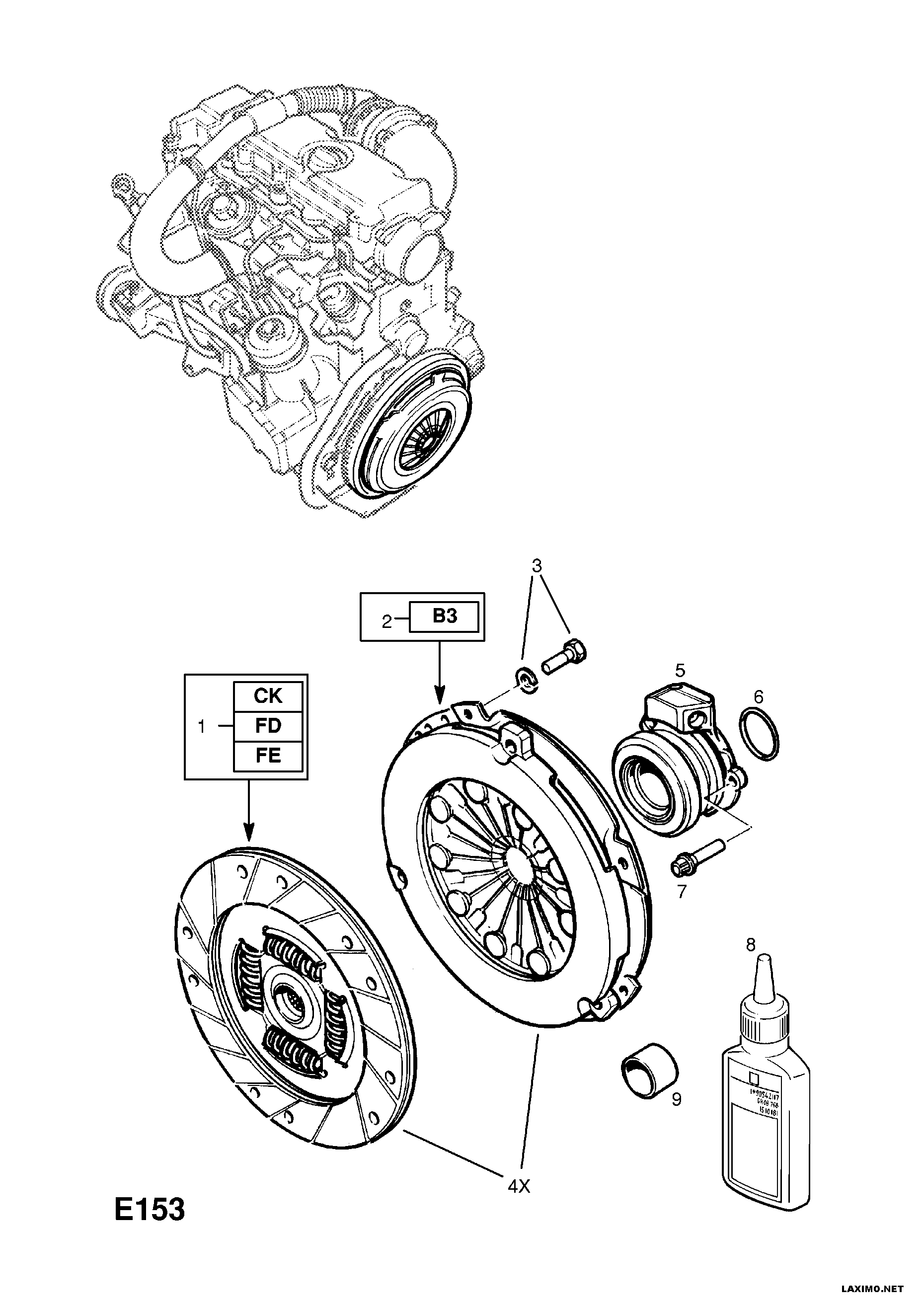 Opel 6 79 346 - Centrālais izslēdzējmehānisms, Sajūgs ps1.lv