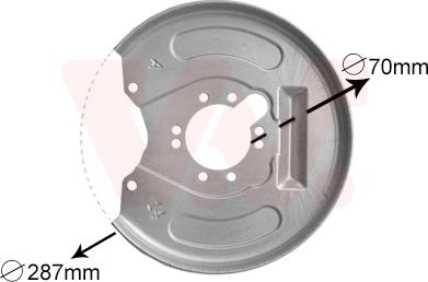 Van Wezel 3225374 - Dubļu sargs, Bremžu disks ps1.lv